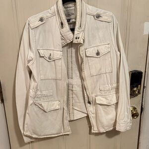 Elegant Cream Jean Jacket